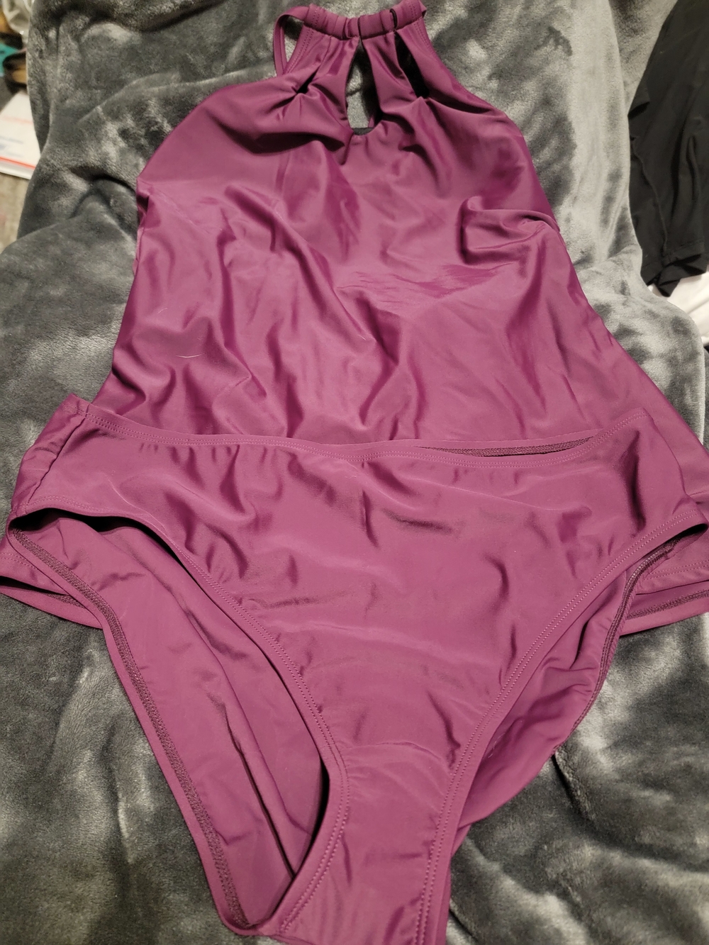 Plum High-Neck Two-Piece Swimsuit - Women Swim